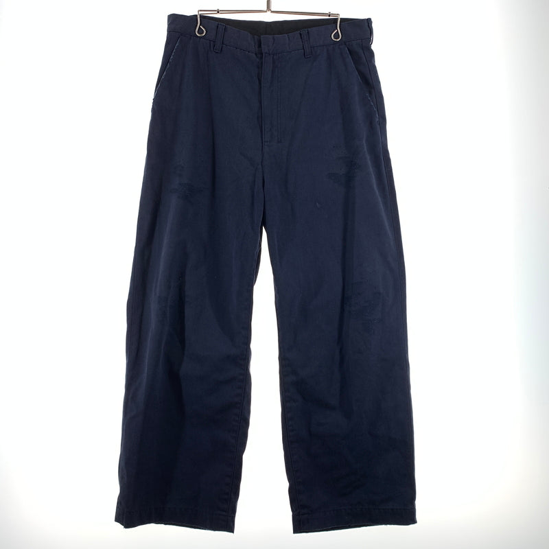 【中古品】【メンズ】 ANCELLM アンセルム × WISM ウィズム 別注 コラボ WIDE CHINO PANTS ACW-07 ワイド チノパンツ ボトムス フェード加工 151-260701-ko-13-tei サイズ：2 カラー：ネイビー 万代Net店