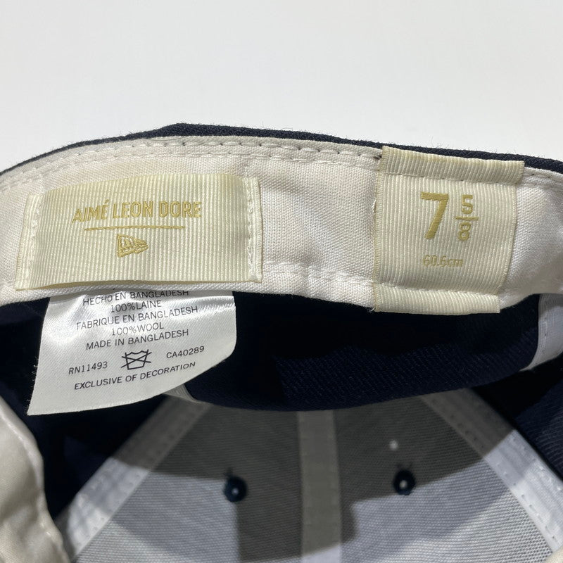 【現状渡し品】【メンズ】 NEW ERA ニューエラ × AIME LEON DORE エメ レオン ドレ 別注コラボ CAP キャップ 帽子 185-260701-sa-26-tei サイズ：60.6 カラー：ブラック 万代Net店