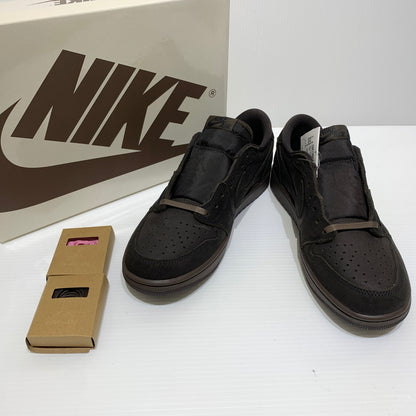 【中古品】【メンズ】 NIKE ナイキ × TRAVIS SCOTT トラヴィス スコット 別注 コラボ AIR JORDAN １ LOW OG SP VELVET BROWN AND DARK MOCHA DM7866-202 エアジョーダン 1 ロー スニーカー 靴 シューズ 160-260709-ko-05-tei サイズ：27cm カラー：ブラウン 万代Net店