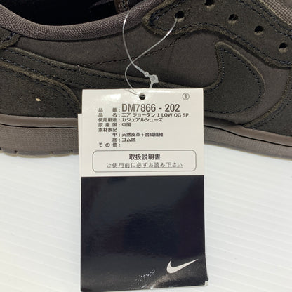 【中古品】【メンズ】 NIKE ナイキ × TRAVIS SCOTT トラヴィス スコット 別注 コラボ AIR JORDAN １ LOW OG SP VELVET BROWN AND DARK MOCHA DM7866-202 エアジョーダン 1 ロー スニーカー 靴 シューズ 160-260709-ko-05-tei サイズ：27cm カラー：ブラウン 万代Net店