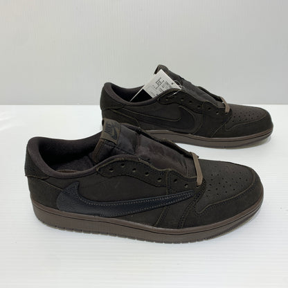 【中古品】【メンズ】 NIKE ナイキ × TRAVIS SCOTT トラヴィス スコット 別注 コラボ AIR JORDAN １ LOW OG SP VELVET BROWN AND DARK MOCHA DM7866-202 エアジョーダン 1 ロー スニーカー 靴 シューズ 160-260709-ko-05-tei サイズ：27cm カラー：ブラウン 万代Net店
