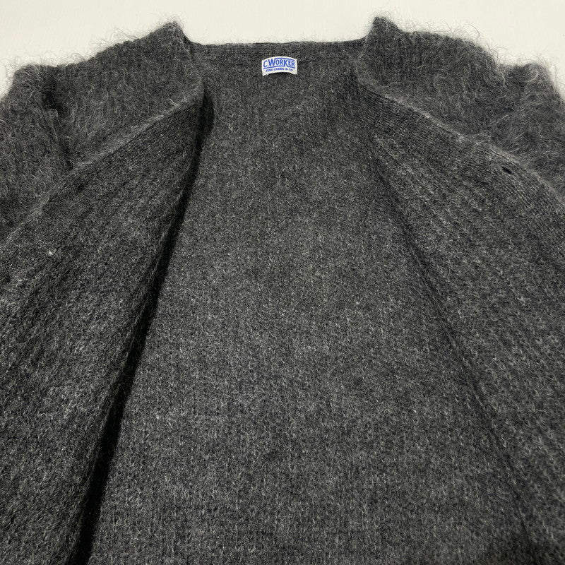【中古品】【メンズ】 C.WORKER シーワーカー MOHAIR CARDIGAN モヘア カーディガン トップス 140-260701-sa-08-tei サイズ：38 カラー：グレー 万代Net店