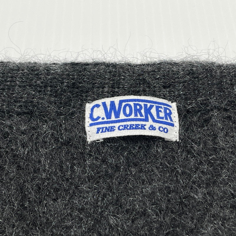 【中古品】【メンズ】 C.WORKER シーワーカー MOHAIR CARDIGAN モヘア カーディガン トップス 140-260701-sa-08-tei サイズ：38 カラー：グレー 万代Net店