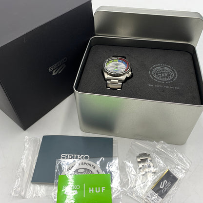 【中古品】【メンズ】 SEIKO セイコー × HUF ハフ 別注 コラボ 5 SPORTS WATCH SBSA279 5スポーツ 腕時計 メカニカル 自動巻き 197-260709-ko-08-tei カラー：シルバー 万代Net店