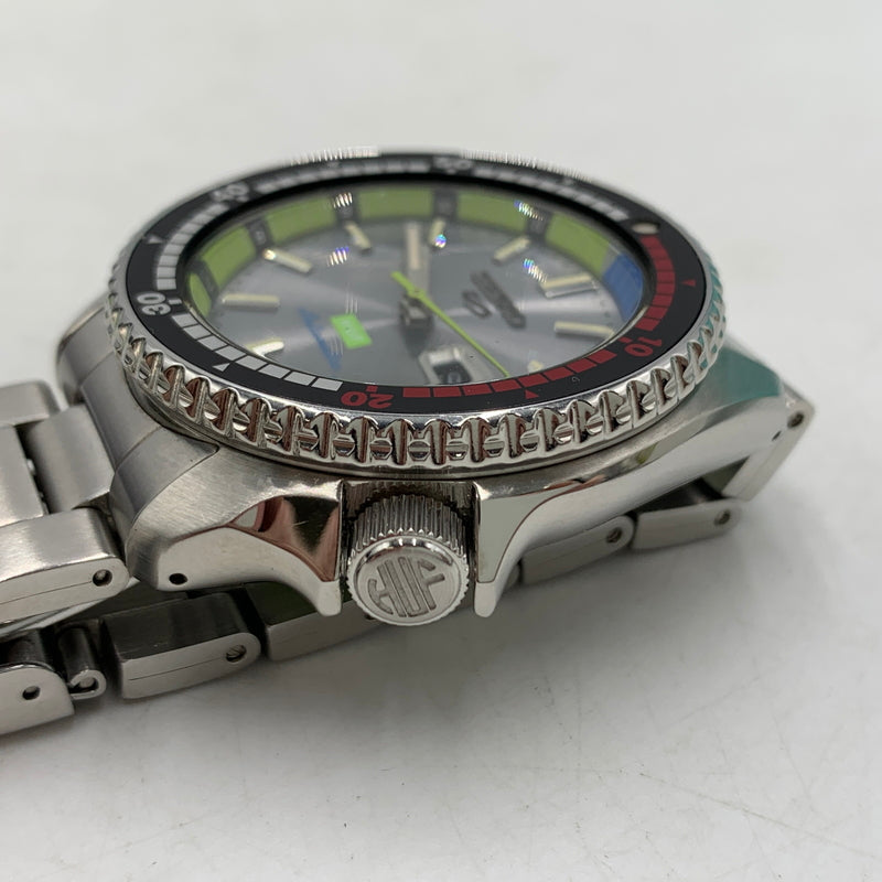 【中古品】【メンズ】 SEIKO セイコー × HUF ハフ 別注 コラボ 5 SPORTS WATCH SBSA279 5スポーツ 腕時計 メカニカル 自動巻き 197-260709-ko-08-tei カラー：シルバー 万代Net店