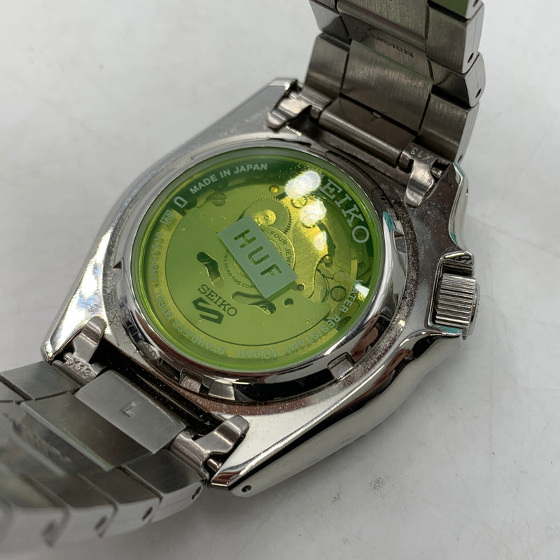 【中古品】【メンズ】 SEIKO セイコー × HUF ハフ 別注 コラボ 5 SPORTS WATCH SBSA279 5スポーツ 腕時計 メカニカル 自動巻き 197-260709-ko-08-tei カラー：シルバー 万代Net店