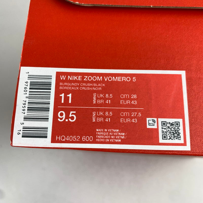 【中古美品】【メンズ】 NIKE ナイキ HQ4052-600 ZOOM VOMERO 5 ブラック サイズ28cm 箱付き・黒タグ付き スニーカー 靴 ※箱に傷みあり 160-260822-io-02-fuzh 万代Net店
