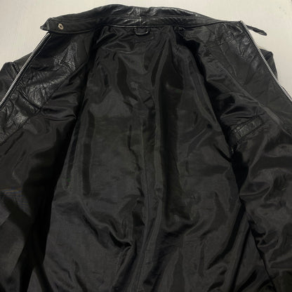 【中古品】【メンズ】 ANYTEE エニティー FRAGMENTS OF VINTAGE LEATHER ZIP-UP JACKET フラグメンツ オブ ヴィンテージ レザー ジップ アップ ジャケット アウター 142-260706-sa-22-tei サイズ：FREE カラー：ブラック 万代Net店