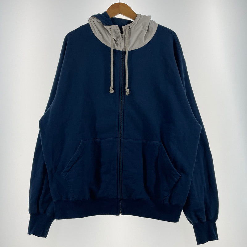【中古品】【メンズ】 GOURMET JEANS グルメ ジーンズ ZIP PARKA GR-CT-005 ジップ パーカー 長袖 トップス ジップ アップ 142-260706-sa-15-tei サイズ：FREE カラー：ネイビーホワイト 万代Net店