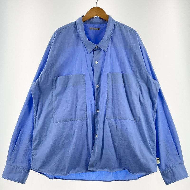 【中古品】【メンズ】 SSZ BEAMS エスエスズィー ビームス LOOSE NECK SHIRT 25F-SK1104 ルーズネック シャツ 長袖 トップス 147-260706-sa-07-tei サイズ：L カラー：ブルー 万代Net店