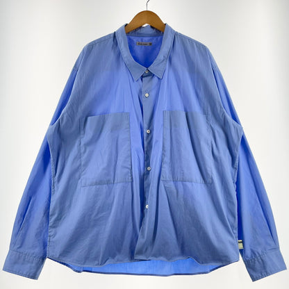 【中古品】【メンズ】 SSZ BEAMS エスエスズィー ビームス LOOSE NECK SHIRT 25F-SK1104 ルーズネック シャツ 長袖 トップス 147-260706-sa-07-tei サイズ：L カラー：ブルー 万代Net店