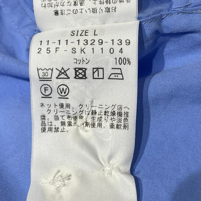 【中古品】【メンズ】 SSZ BEAMS エスエスズィー ビームス LOOSE NECK SHIRT 25F-SK1104 ルーズネック シャツ 長袖 トップス 147-260706-sa-07-tei サイズ：L カラー：ブルー 万代Net店