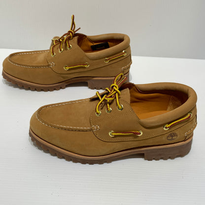 【中古品】【メンズ】 Timberland ティンバーランド × andreM hoffwann アンドレ ホフマン 別注 コラボ 3 EYE CLASSIC LUG TB0A44YF754 スリーアイ クラシックラグ デッキシューズ 靴 ブーツ 164-260709-ko-02-tei サイズ：27 カラー：ブラウン 万代Net店