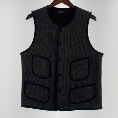 【中古品】【メンズ】 BROWN'S BEACH JACKET ブラウンズ ビーチ ジャケット ORIGINAL REGULAR NECK EARLY VEST LOT.324 オリジナル レギュラー ネック アーリーベスト トップス 145-260706-sa-02-tei サイズ：38 カラー：グレー 万代Net店