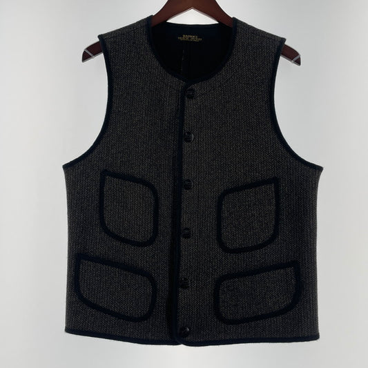 【中古品】【メンズ】 BROWN'S BEACH JACKET ブラウンズ ビーチ ジャケット ORIGINAL REGULAR NECK EARLY VEST LOT.324 オリジナル レギュラー ネック アーリーベスト トップス 145-260706-sa-02-tei サイズ：38 カラー：グレー 万代Net店