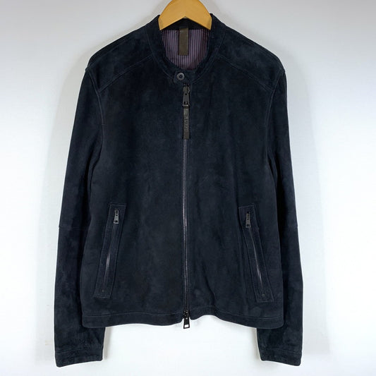 【中古品】【メンズ】 RUFFO ルッフォ × BEAMS ビームス 別注 コラボ JAMES SUEDE SINGLE RIDER JACKET 24-18-0344-695 スエード シングル ライダース ジャケット アウター 141-260707-yo-14-tei サイズ：48 カラー：ブラック 万代Net店