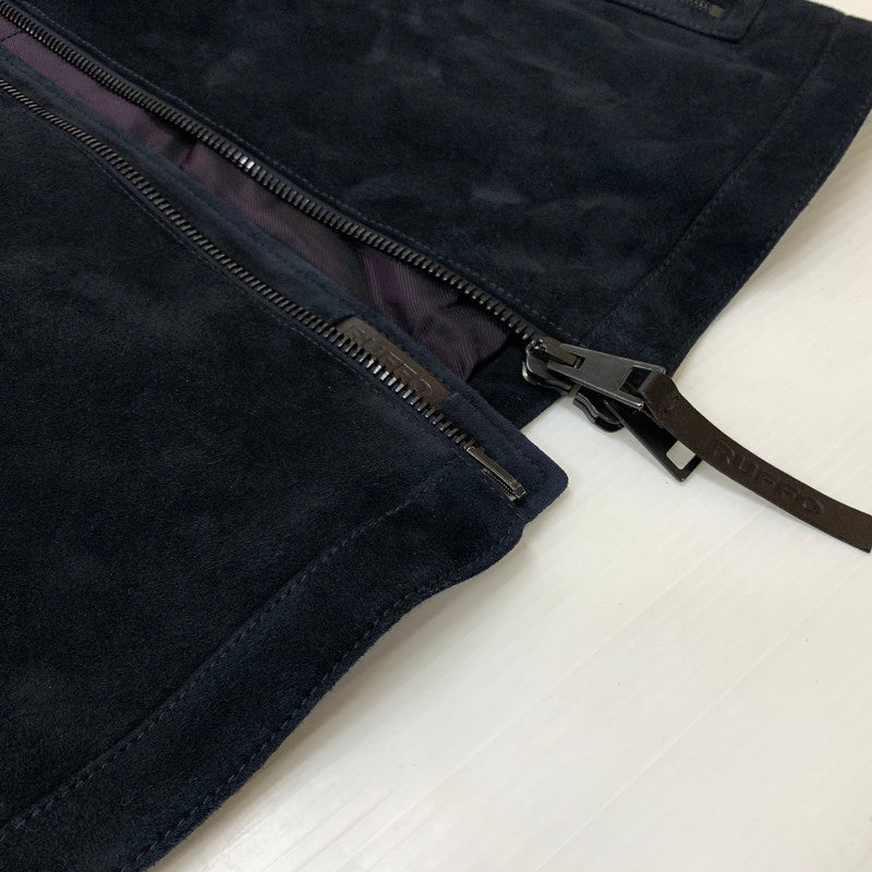 【中古品】【メンズ】 RUFFO ルッフォ × BEAMS ビームス 別注 コラボ JAMES SUEDE SINGLE RIDER JACKET 24-18-0344-695 スエード シングル ライダース ジャケット アウター 141-260707-yo-14-tei サイズ：48 カラー：ブラック 万代Net店