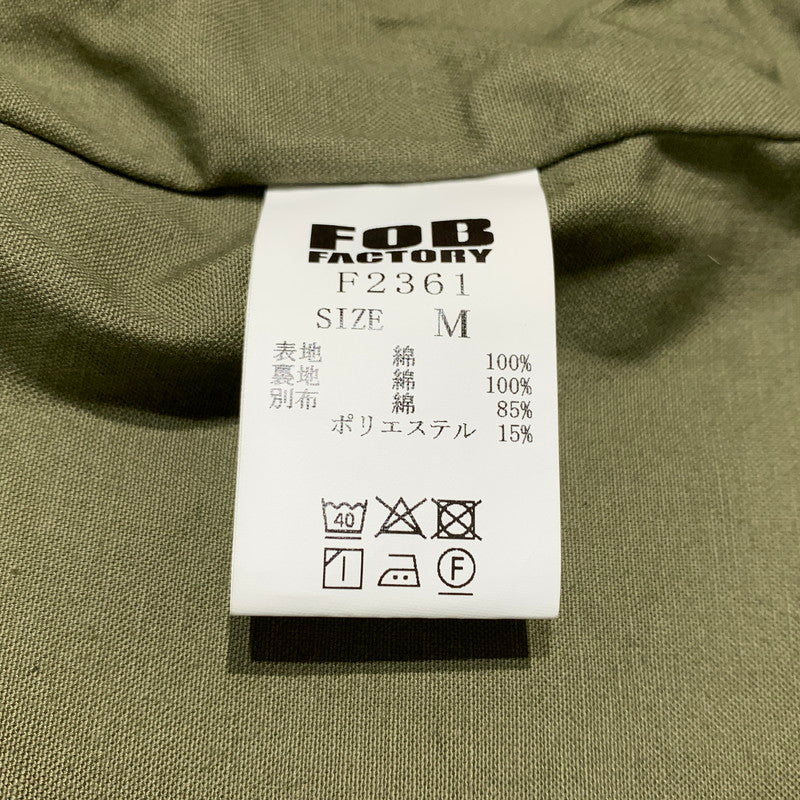 【中古品】【メンズ】 FOB FACTORY エフオービーファクトリー MOLESKIN RIDING JKT F2361 モールスキン ライディングジャケット アウター 145-260707-yo-16-tei サイズ：M カラー：オリーブ 万代Net店