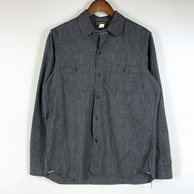 【中古品】【メンズ】 FREEWHEELERS フリーホイーラーズ NEAL SHIRT VINTAGE STYLE GRAINED CHAMBRAY FRW-2513103 ニールシャツ ヴィンテージ スタイル グレインド シャンブレー 長袖 トップス 145-260707-yo-11-tei サイズ：15 カラー：ブラック 万代Net店