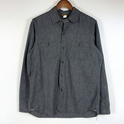 【中古品】【メンズ】 FREEWHEELERS フリーホイーラーズ NEAL SHIRT VINTAGE STYLE GRAINED CHAMBRAY FRW-2513103 ニールシャツ ヴィンテージ スタイル グレインド シャンブレー 長袖 トップス 145-260707-yo-11-tei サイズ：15 カラー：ブラック 万代Net店