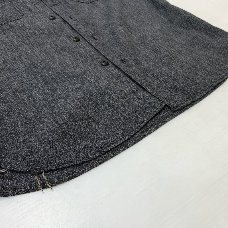 【中古品】【メンズ】 FREEWHEELERS フリーホイーラーズ NEAL SHIRT VINTAGE STYLE GRAINED CHAMBRAY FRW-2513103 ニールシャツ ヴィンテージ スタイル グレインド シャンブレー 長袖 トップス 145-260707-yo-11-tei サイズ：15 カラー：ブラック 万代Net店