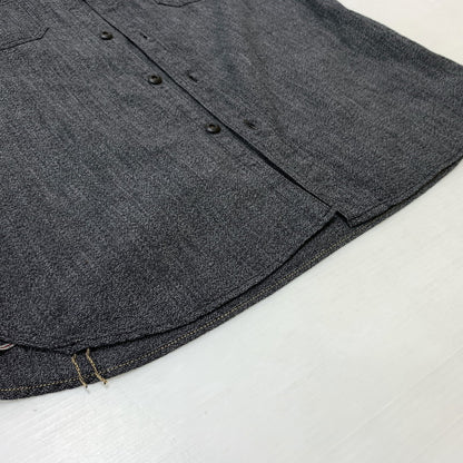 【中古品】【メンズ】 FREEWHEELERS フリーホイーラーズ NEAL SHIRT VINTAGE STYLE GRAINED CHAMBRAY FRW-2513103 ニールシャツ ヴィンテージ スタイル グレインド シャンブレー 長袖 トップス 145-260707-yo-11-tei サイズ：15 カラー：ブラック 万代Net店