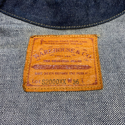 【中古品】【メンズ】 WAREHOUSE ウエアハウス DEAD STOCK BLUE TYPE 1ST DENIM JACKET LOT.2000XX デッドストック ブルー タイプ1 デニムジャケット 145-260707-yo-18-tei サイズ：36 カラー：インディゴ 万代Net店