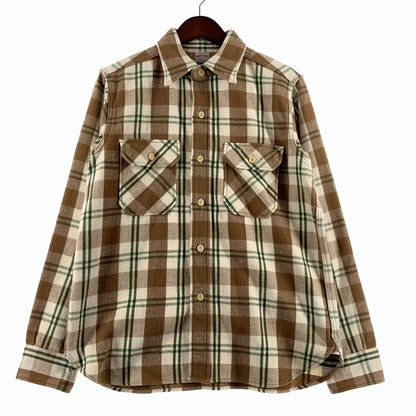 【中古品】【メンズ】 WAREHOUSE ウエアハウス FLANNEL SHIRT LOT.3104 フランネルシャツ トップス ネルシャツ ワークシャツ 145-260705-ko-03-tei サイズ：M カラー：チェック 万代Net店
