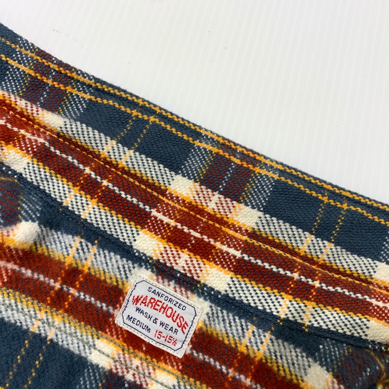 【中古品】【メンズ】 WAREHOUSE ウエアハウス FLANNEL SHIRT LOT.3104 フランネルシャツ トップス ネルシャツ ワークシャツ 145-260705-ko-02-tei サイズ：M カラー：チェック 万代Net店