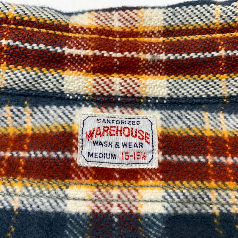 【中古品】【メンズ】 WAREHOUSE ウエアハウス FLANNEL SHIRT LOT.3104 フランネルシャツ トップス ネルシャツ ワークシャツ 145-260705-ko-02-tei サイズ：M カラー：チェック 万代Net店