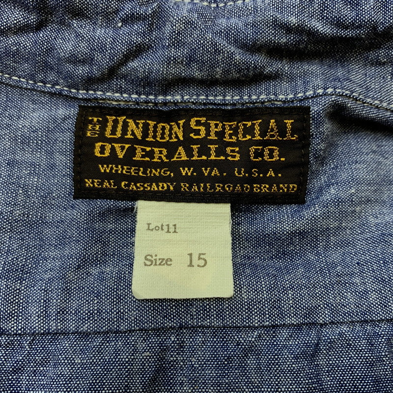 【中古品】【メンズ】 FREEWHEELERS フリーホイーラーズ NEAL SHIRT VINTAGE STYLE INDIGO CHAMBRAY FRW-2513101 ニールシャツ ヴィンテージ スタイル インディゴ シャンブレー 長袖 トップス 145-260707-yo-12-tei サイズ：15 カラー：インディゴ 万代Net店