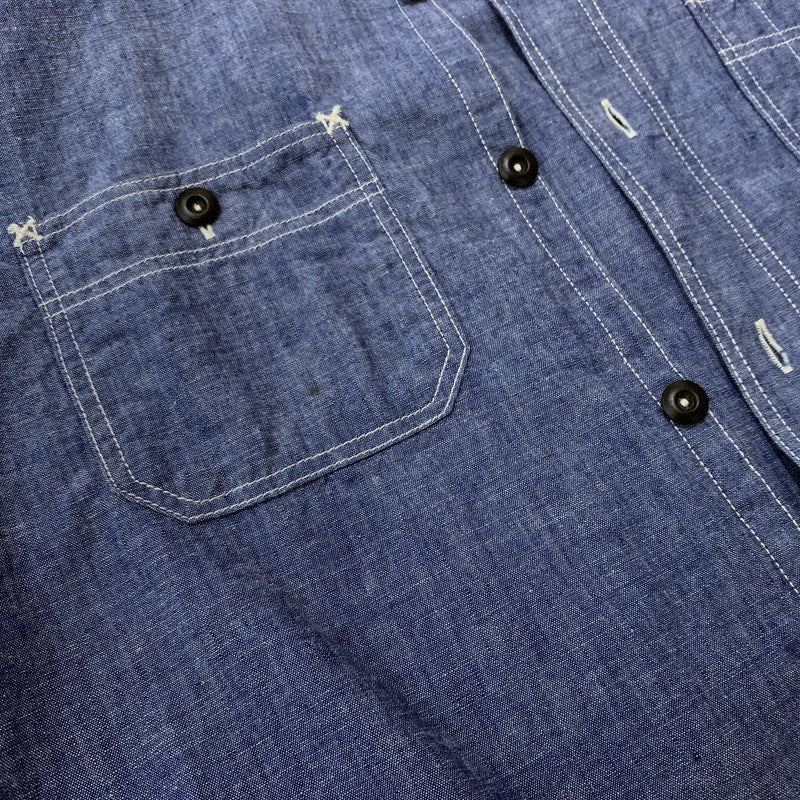 【中古品】【メンズ】 FREEWHEELERS フリーホイーラーズ NEAL SHIRT VINTAGE STYLE INDIGO CHAMBRAY FRW-2513101 ニールシャツ ヴィンテージ スタイル インディゴ シャンブレー 長袖 トップス 145-260707-yo-12-tei サイズ：15 カラー：インディゴ 万代Net店