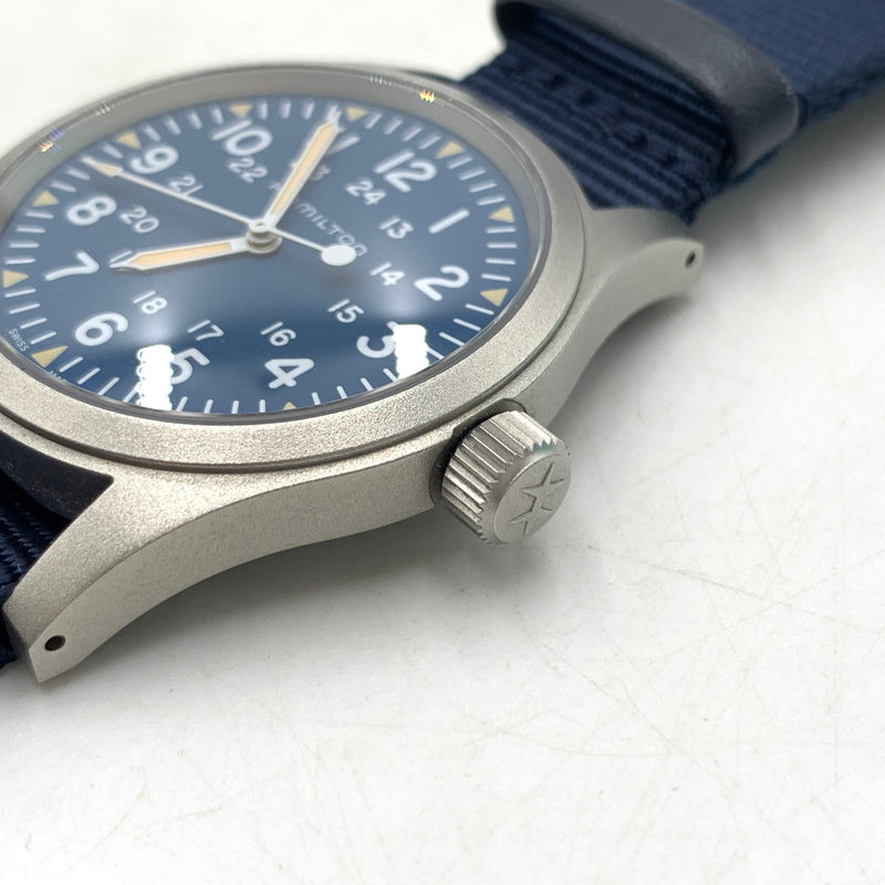 【中古品】【メンズ】 HAMILTON ハミルトン KHAKI FIELD MECHANICAL NAVY H694390 カーキ フィールド メカニカル ネイビー 腕時計 197-260710-ko-03-tei 万代Net店