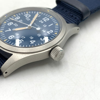 【中古品】【メンズ】 HAMILTON ハミルトン KHAKI FIELD MECHANICAL NAVY H694390 カーキ フィールド メカニカル ネイビー 腕時計 197-260710-ko-03-tei 万代Net店