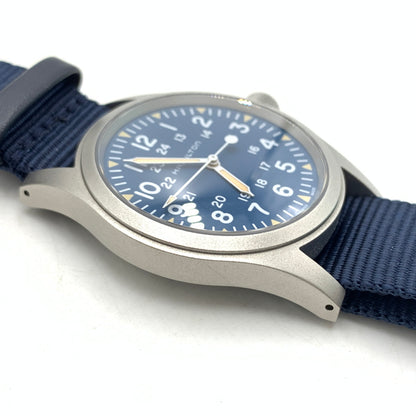 【中古品】【メンズ】 HAMILTON ハミルトン KHAKI FIELD MECHANICAL NAVY H694390 カーキ フィールド メカニカル ネイビー 腕時計 197-260710-ko-03-tei 万代Net店