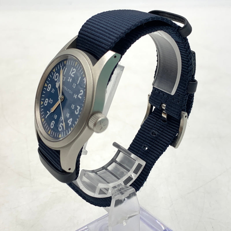 【中古品】【メンズ】 HAMILTON ハミルトン KHAKI FIELD MECHANICAL NAVY H694390 カーキ フィールド メカニカル ネイビー 腕時計 197-260710-ko-03-tei 万代Net店