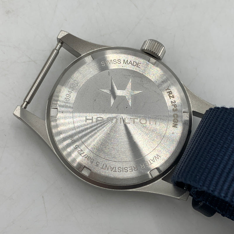 【中古品】【メンズ】 HAMILTON ハミルトン KHAKI FIELD MECHANICAL NAVY H694390 カーキ フィールド メカニカル ネイビー 腕時計 197-260710-ko-03-tei 万代Net店