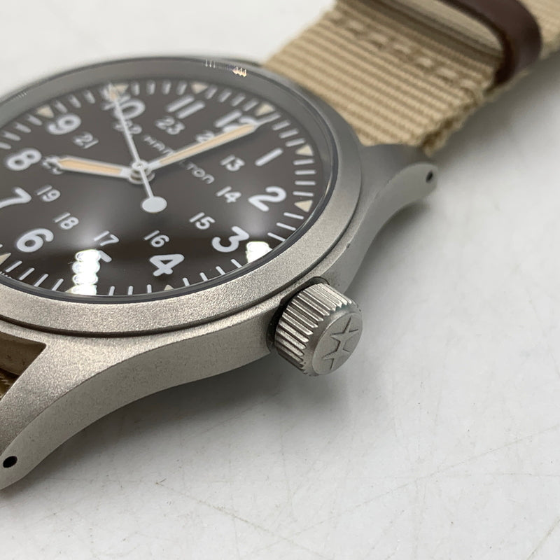 【中古品】【メンズ】 HAMILTON ハミルトン KHAKI FIELD MECHANICAL BROWN H694390 カーキ フィールド メカニカル ブラウン 腕時計 197-260710-ko-02-tei 万代Net店