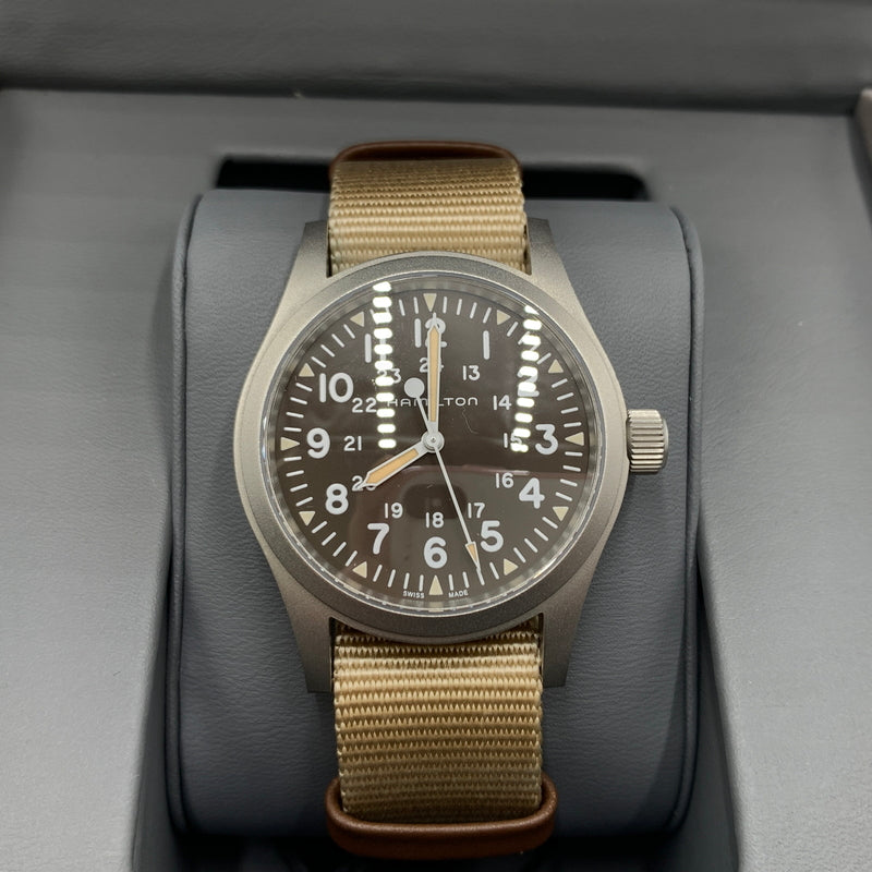 【中古品】【メンズ】 HAMILTON ハミルトン KHAKI FIELD MECHANICAL BROWN H694390 カーキ フィールド メカニカル ブラウン 腕時計 197-260710-ko-02-tei 万代Net店