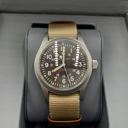 【中古品】【メンズ】 HAMILTON ハミルトン KHAKI FIELD MECHANICAL BROWN H694390 カーキ フィールド メカニカル ブラウン 腕時計 197-260710-ko-02-tei 万代Net店