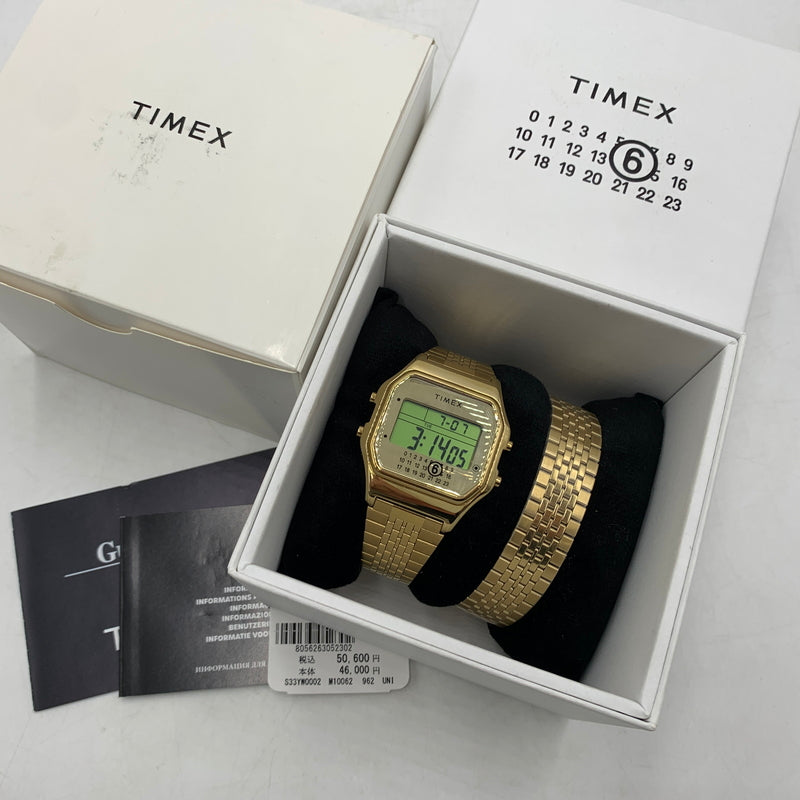 【中古品】【メンズ】 TIMEX タイメックス × MM6 Maison Margiela エムエム6 メゾンマルジェラ 別注 コラボ T80 WATCH GIFT SET W DEGITAL WATCH S33YW0002 デジタルウォッチ 腕時計 197-260709-ko-07-tei カラー：ゴールド 万代Net店