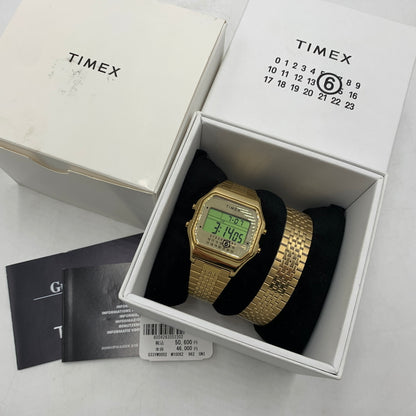 【中古品】【メンズ】 TIMEX タイメックス × MM6 Maison Margiela エムエム6 メゾンマルジェラ 別注 コラボ T80 WATCH GIFT SET W DEGITAL WATCH S33YW0002 デジタルウォッチ 腕時計 197-260709-ko-07-tei カラー：ゴールド 万代Net店