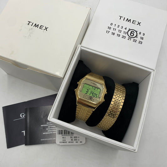 【中古品】【メンズ】 TIMEX タイメックス × MM6 Maison Margiela エムエム6 メゾンマルジェラ 別注 コラボ T80 WATCH GIFT SET W DEGITAL WATCH S33YW0002 デジタルウォッチ 腕時計 197-260709-ko-07-tei カラー：ゴールド 万代Net店