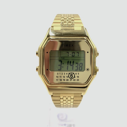【中古品】【メンズ】 TIMEX タイメックス × MM6 Maison Margiela エムエム6 メゾンマルジェラ 別注 コラボ T80 WATCH GIFT SET W DEGITAL WATCH S33YW0002 デジタルウォッチ 腕時計 197-260709-ko-07-tei カラー：ゴールド 万代Net店