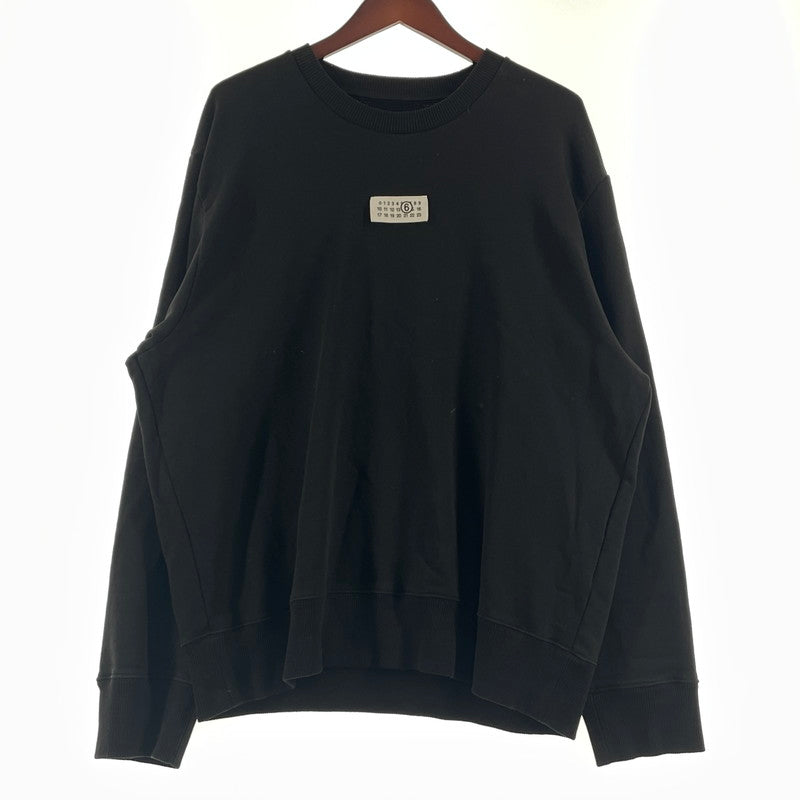 【中古品】【メンズ】 MM6 MAISON MARGIELA エムエムシックス メゾン マルジェラ 25AW MM6 LOGO SWEAT S52GU0247 25年秋冬 エムエムシックス ロゴスウェット 長袖 トップス トレーナー 140-260706-sa-11-tei サイズ：L カラー：ブラック 万代Net店