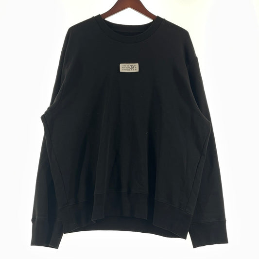 【中古品】【メンズ】 MM6 MAISON MARGIELA エムエムシックス メゾン マルジェラ 25AW MM6 LOGO SWEAT S52GU0247 25年秋冬 エムエムシックス ロゴスウェット 長袖 トップス トレーナー 140-260706-sa-11-tei サイズ：L カラー：ブラック 万代Net店