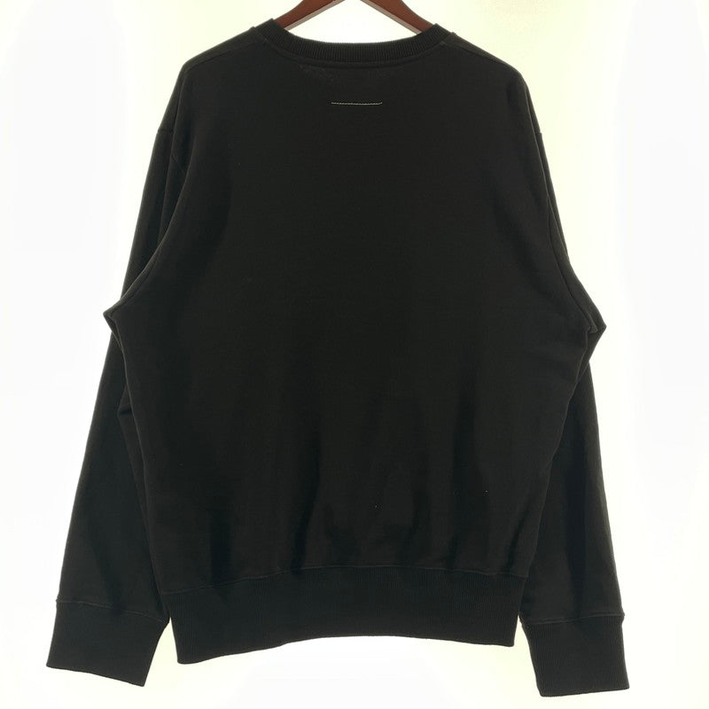 【中古品】【メンズ】 MM6 MAISON MARGIELA エムエムシックス メゾン マルジェラ 25AW MM6 LOGO SWEAT S52GU0247 25年秋冬 エムエムシックス ロゴスウェット 長袖 トップス トレーナー 140-260706-sa-11-tei サイズ：L カラー：ブラック 万代Net店