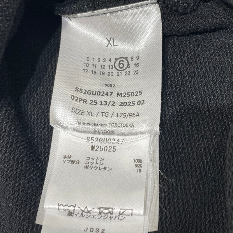 【中古品】【メンズ】 MM6 MAISON MARGIELA エムエムシックス メゾン マルジェラ 25AW MM6 LOGO SWEAT S52GU0247 25年秋冬 エムエムシックス ロゴスウェット 長袖 トップス トレーナー 140-260706-sa-11-tei サイズ：L カラー：ブラック 万代Net店