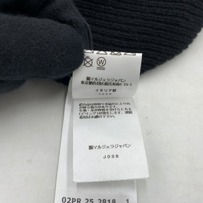 【中古品】【メンズ】 MM6 MAISON MARGIELA エムエム6 メゾンマルジェラ TAPED LABEL WOOL BEANIE S62TB0006 テープラベル ウールビーニー 帽子 ニットキャップ 185-260709-ko-15-tei サイズ：M カラー：ブラック 万代Net店