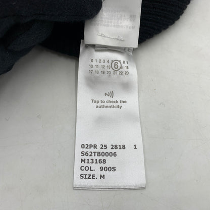 【中古品】【メンズ】 MM6 MAISON MARGIELA エムエム6 メゾンマルジェラ TAPED LABEL WOOL BEANIE S62TB0006 テープラベル ウールビーニー 帽子 ニットキャップ 185-260709-ko-15-tei サイズ：M カラー：ブラック 万代Net店
